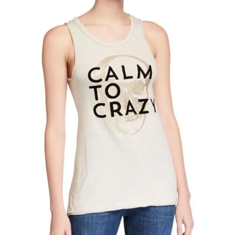 NWT Unsweetened New York Calm to Crazy Tank Sleeveless Shirt Top L